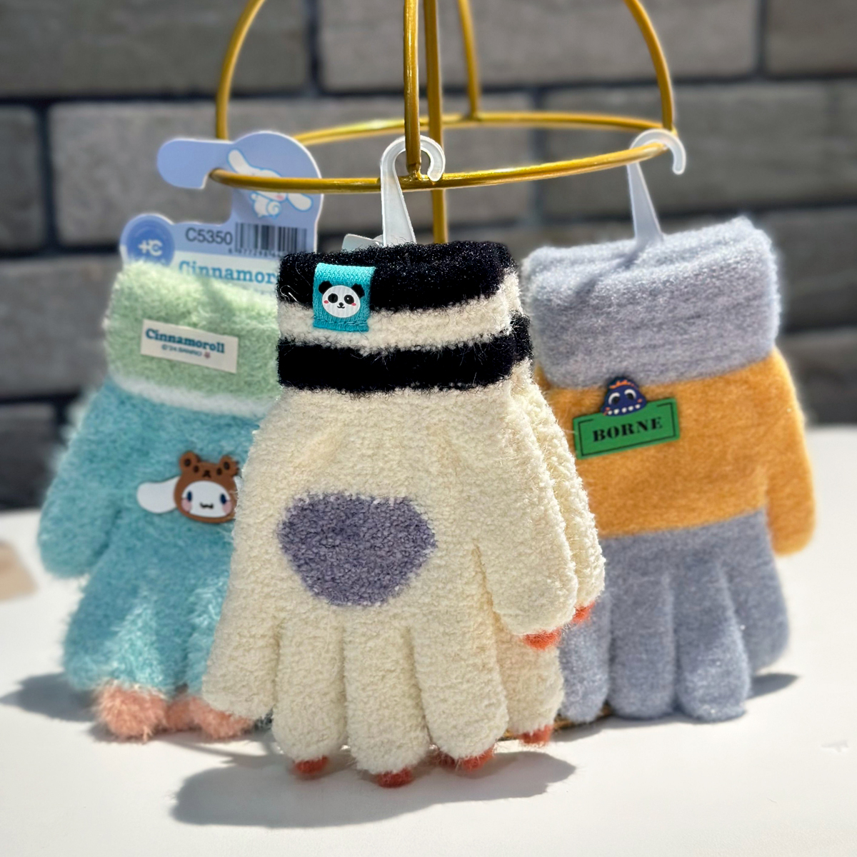 儿童五指手套男孩秋冬季保暖防寒幼儿园宝宝女童小孩分指薄款手袜