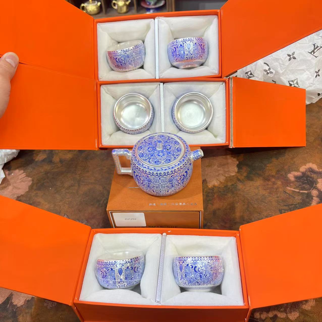 轻奢创意玄鸟泡茶壶一壶六杯1259