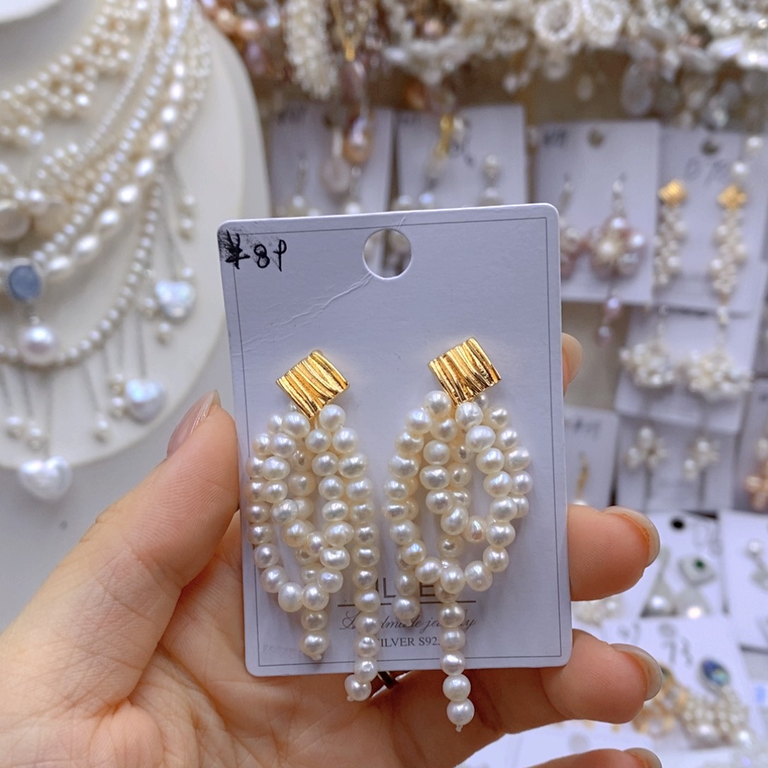 淡水珍珠银S925镶嵌颈饰