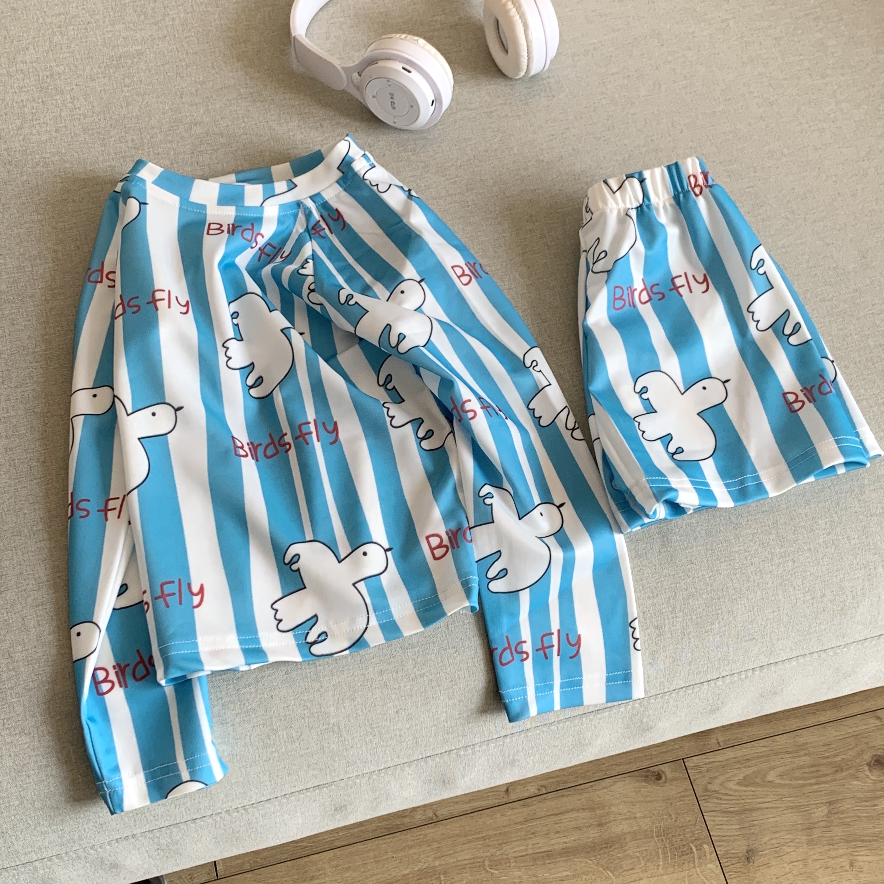 男童泳衣套装2025新款夏季长袖短裤两件套 12330