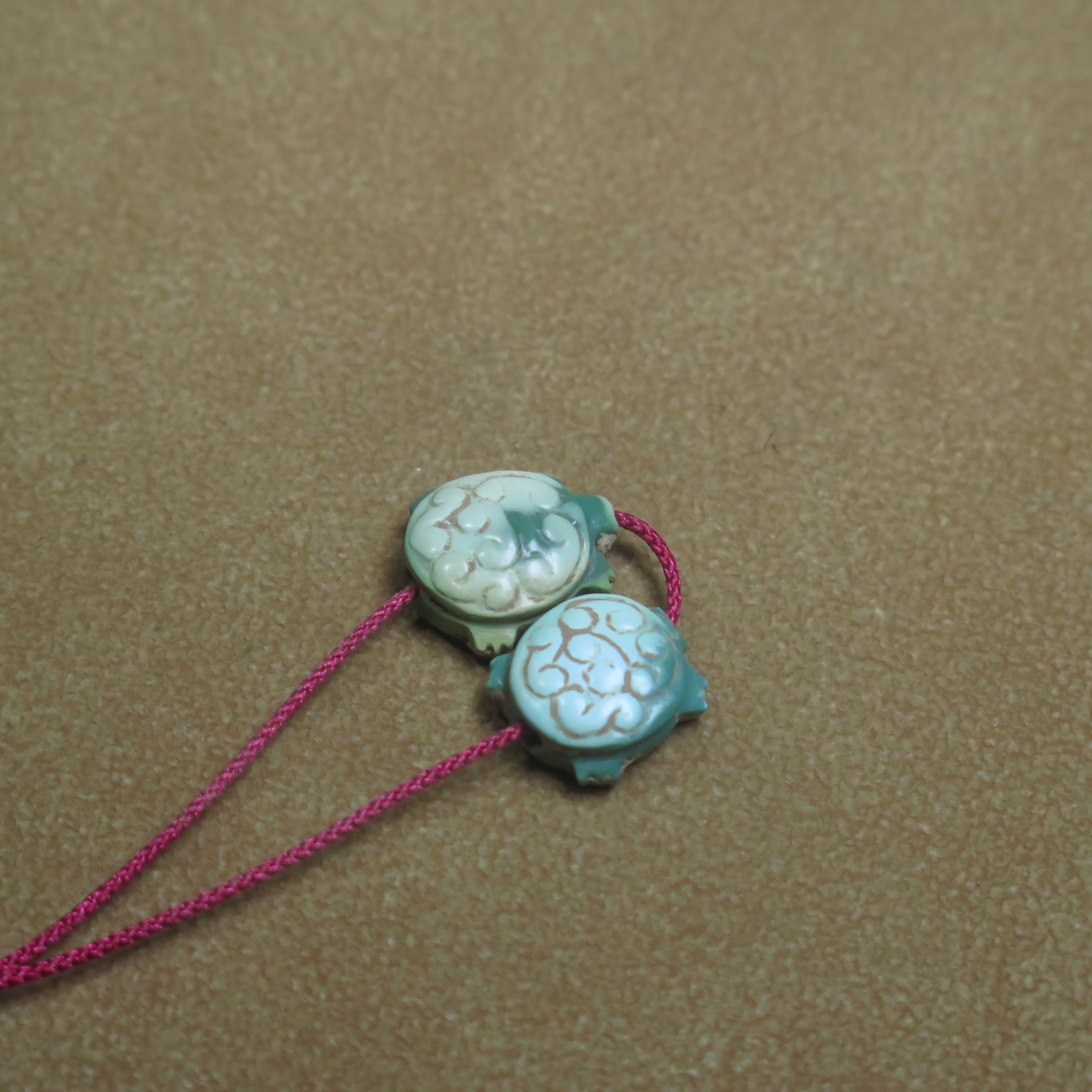 清代松石龟（一对）/MZ571484/绿松石/民族文物