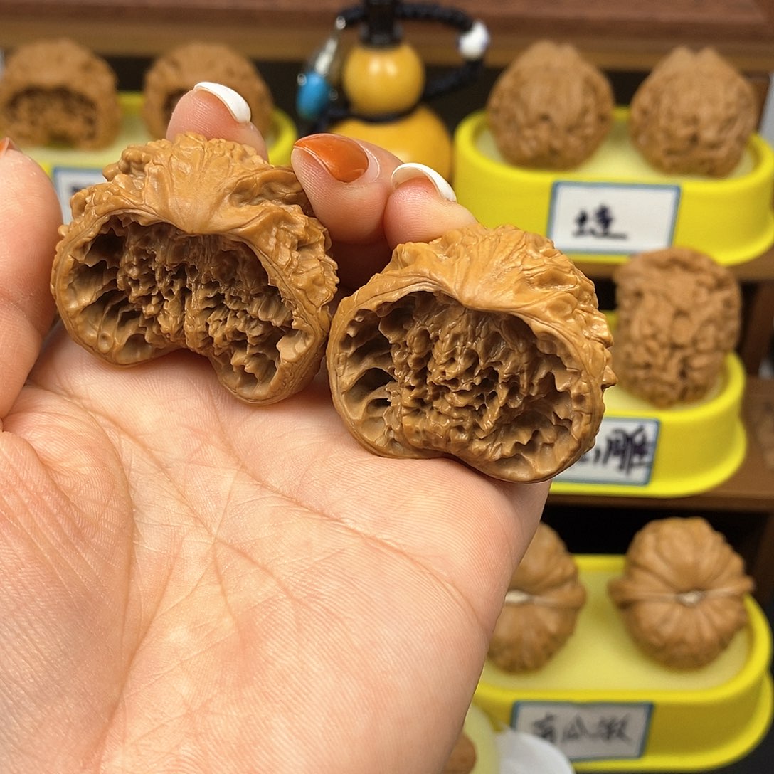 核桃聚宝盆 文玩/木作/... 文玩把件