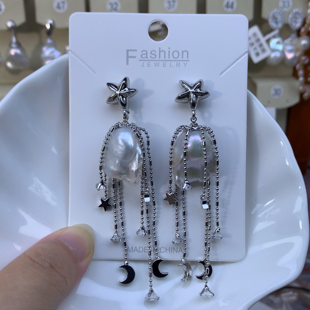 合金淡水珍珠耳环特价2157