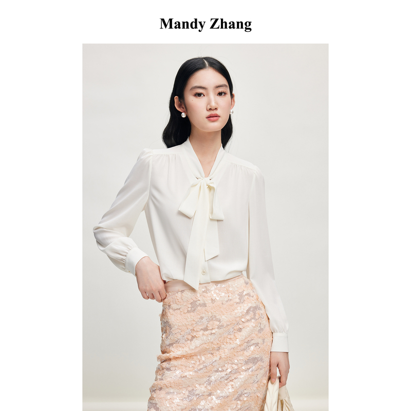 【达人专属】MandyZhang衬衫女春泡泡袖薄上衣MCYO2967