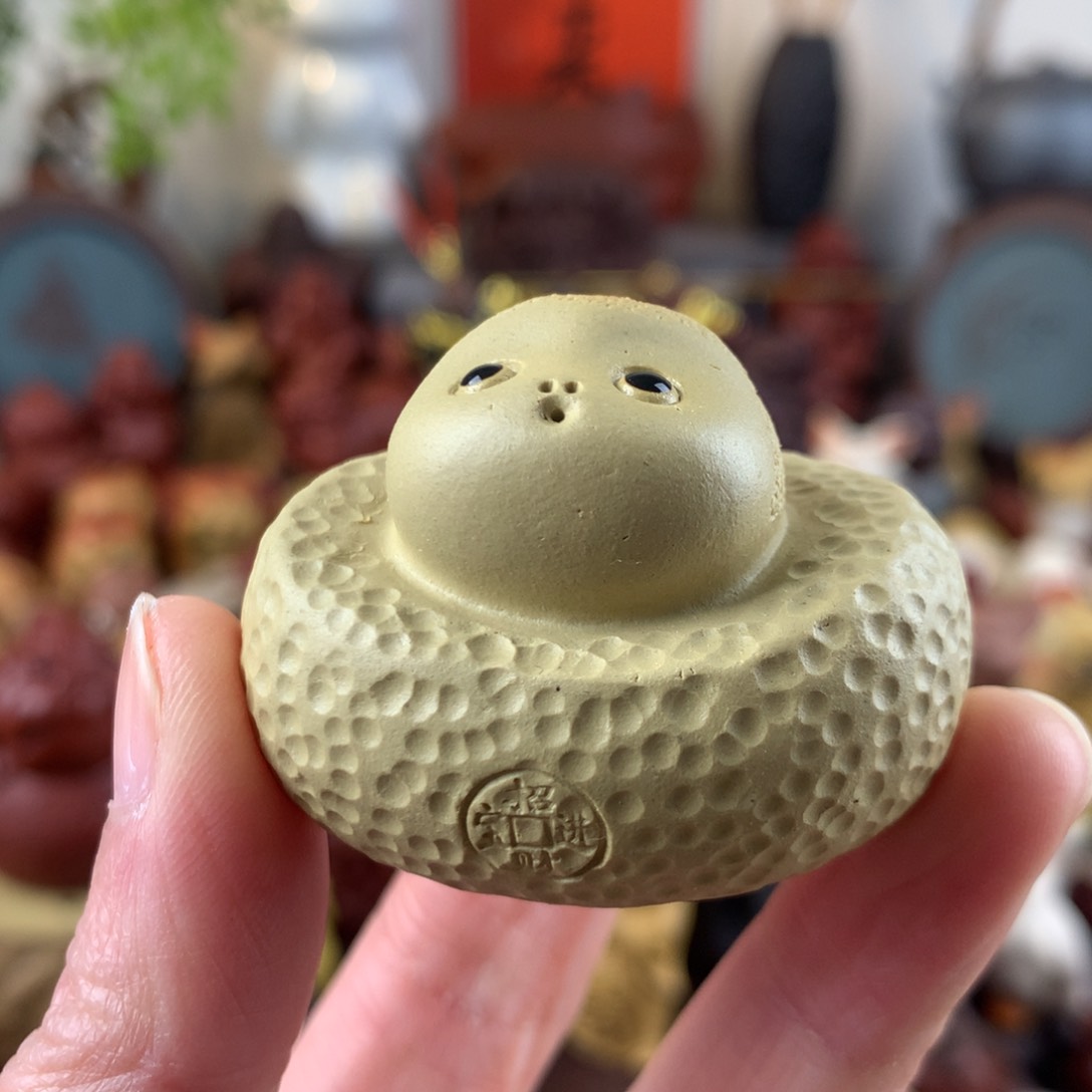 紫砂茶宠铜钱元宝蛇