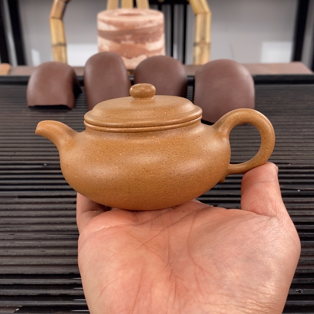 紫砂茶壶黄金段仿古容量190CC