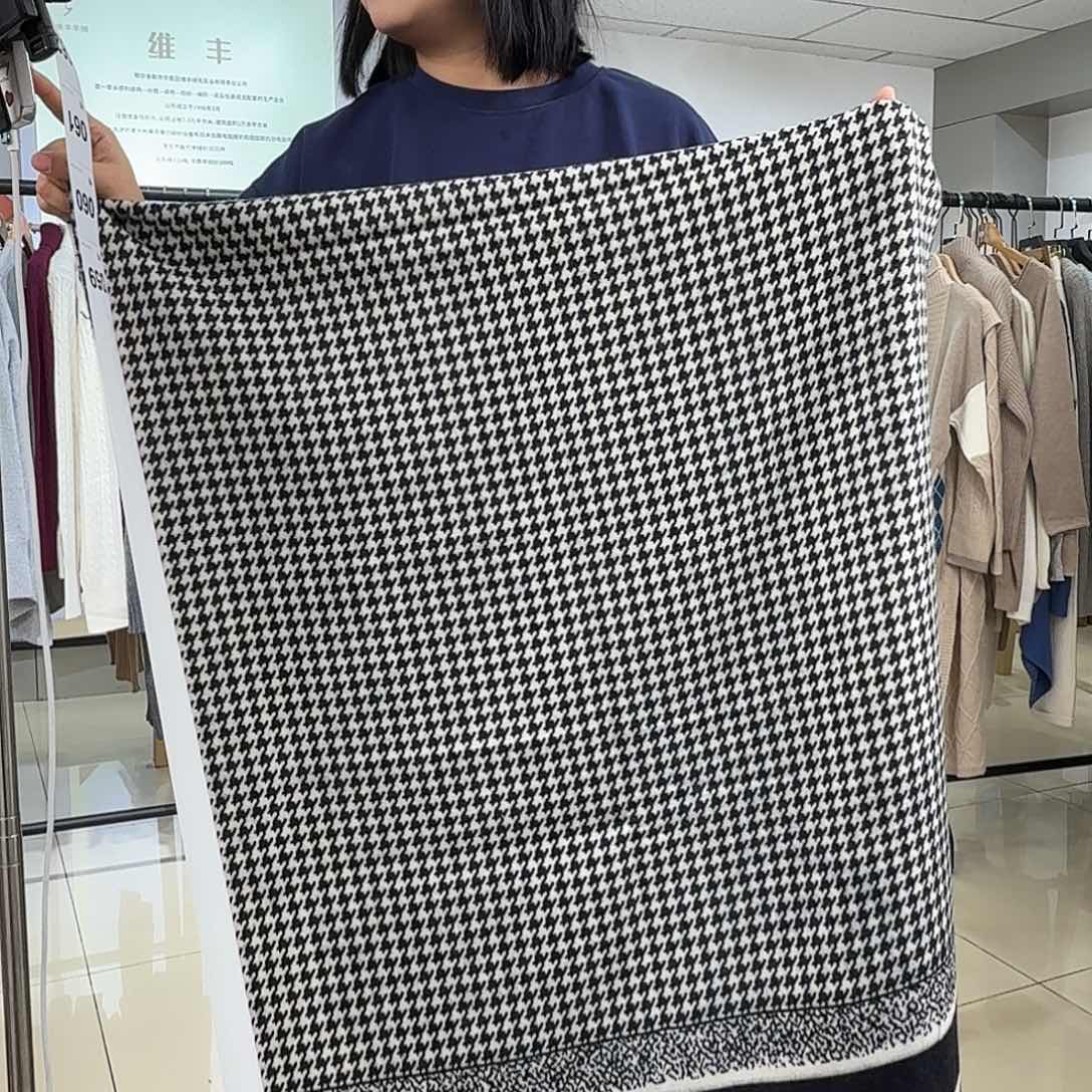 商***汤纯羊绒保暖围巾059