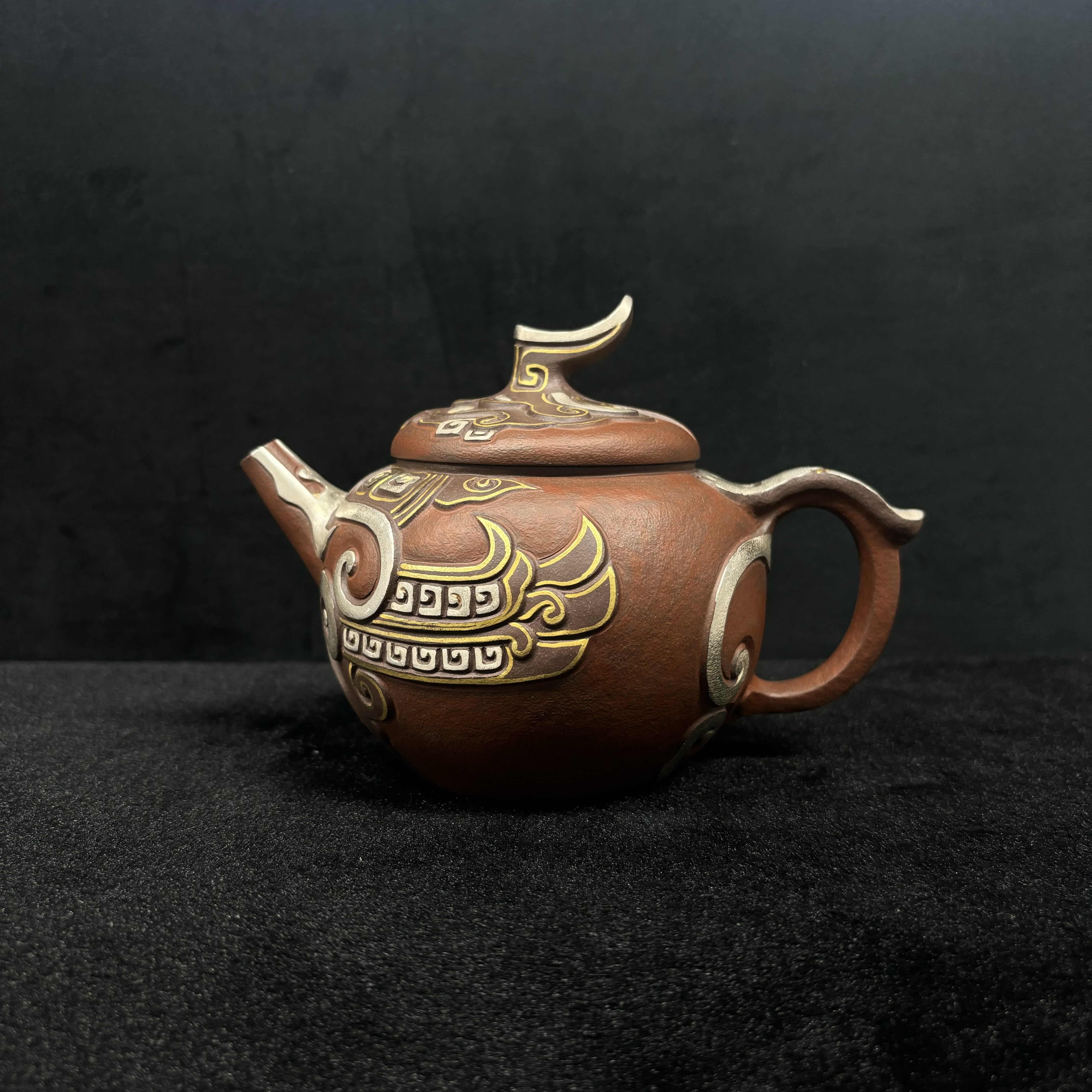 14/H1228034/高水波/紫砂壶凤乌鸮尊/底槽清