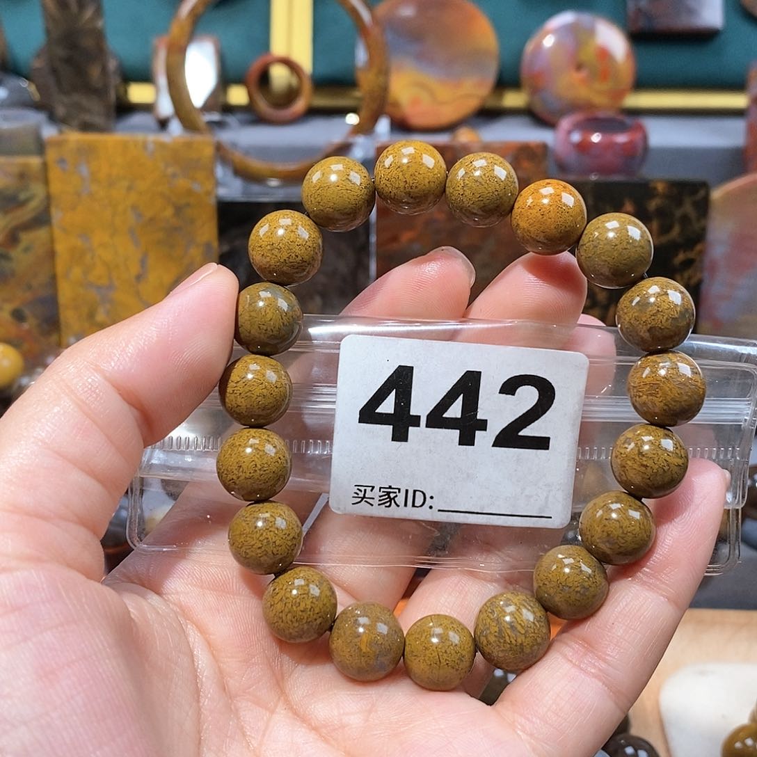 硅化玉天然北票硅化玉手串未镶嵌天然北票硅化玉手串