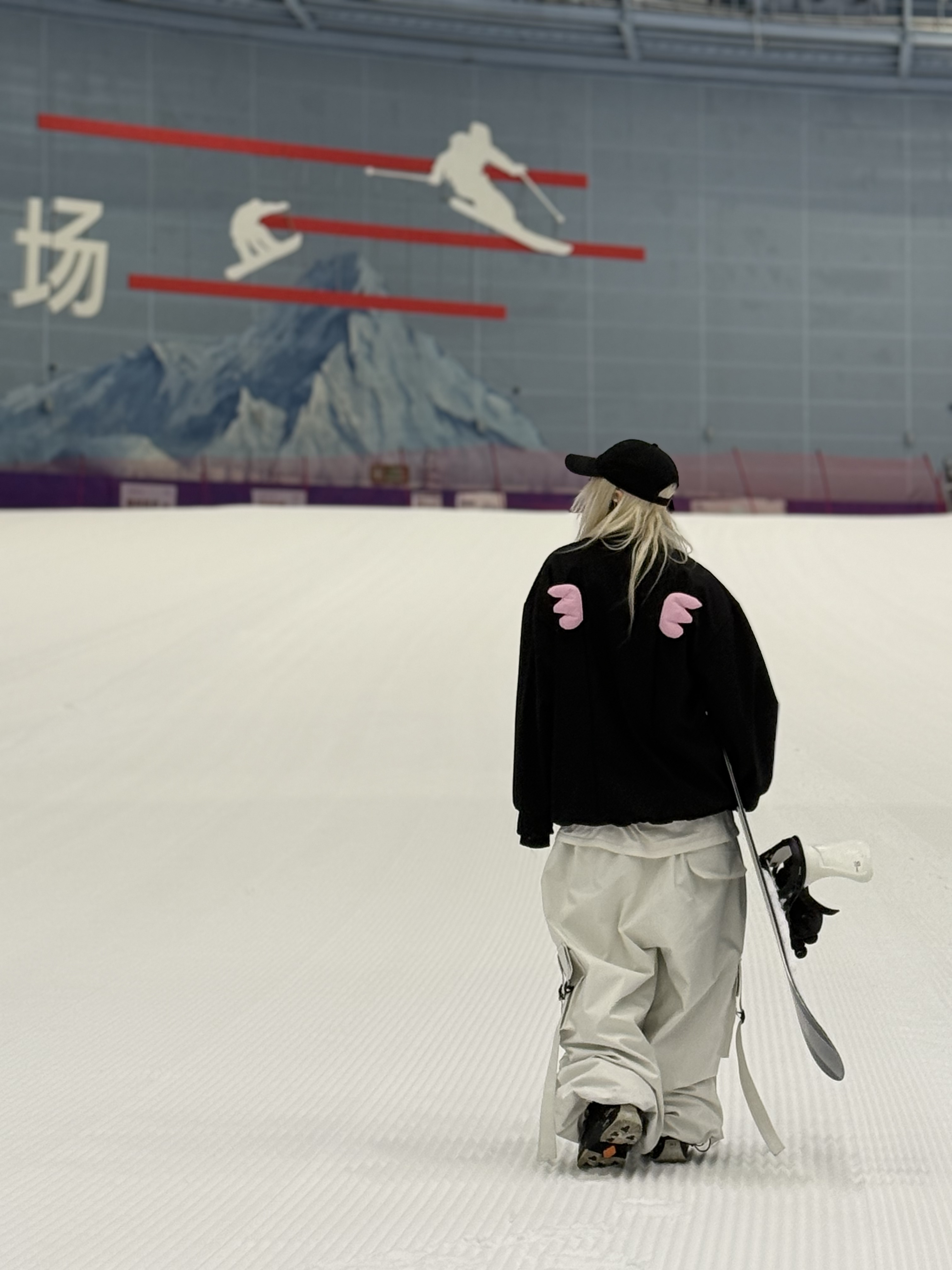 YL 25新款卫衣天使翅膀潮流百搭款防风防水情侣休闲运动滑雪卫衣