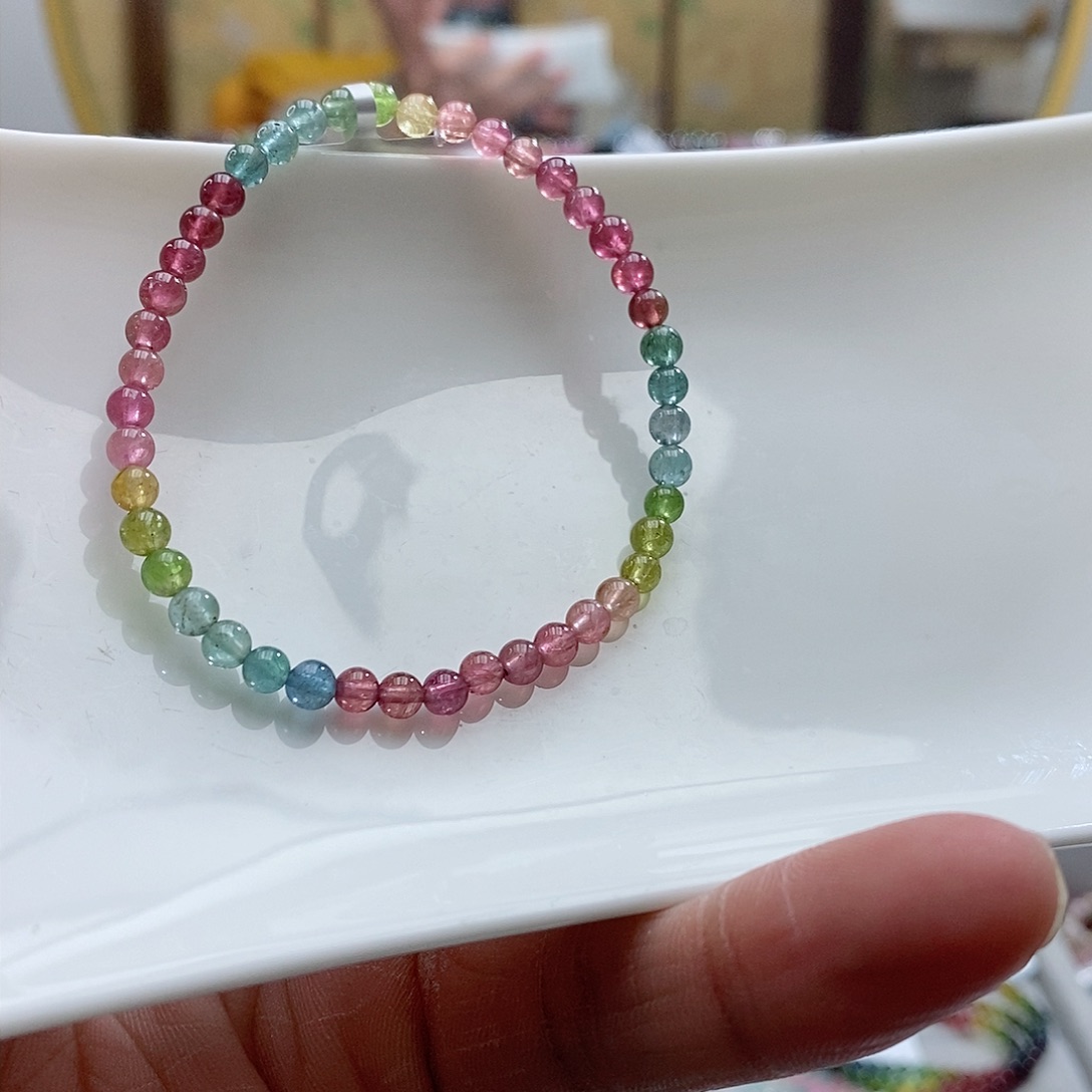 碧玺手链未镶嵌多样性发一条