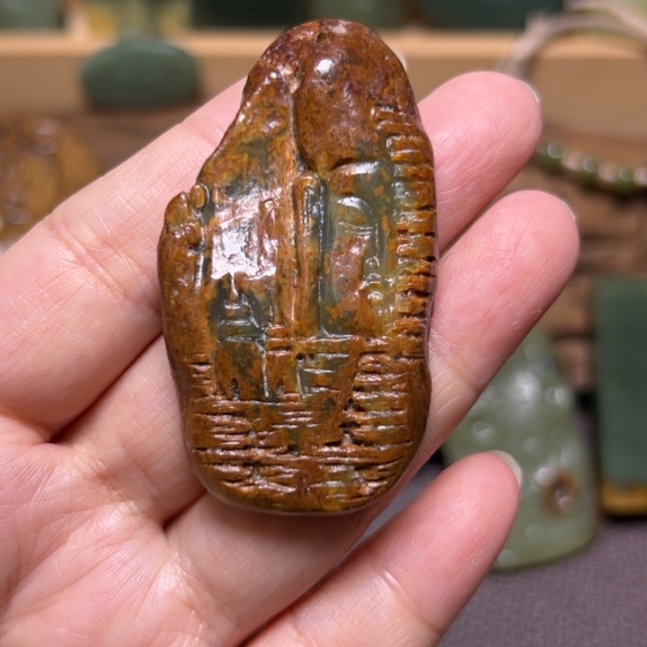 岫岩河磨玉（透闪石质玉）未镶嵌颈饰