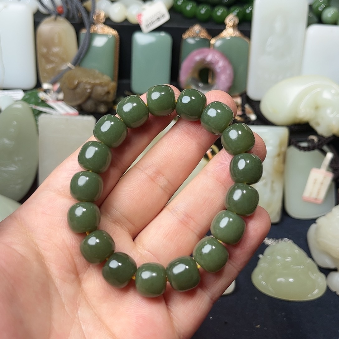 和田玉未镶嵌手链14