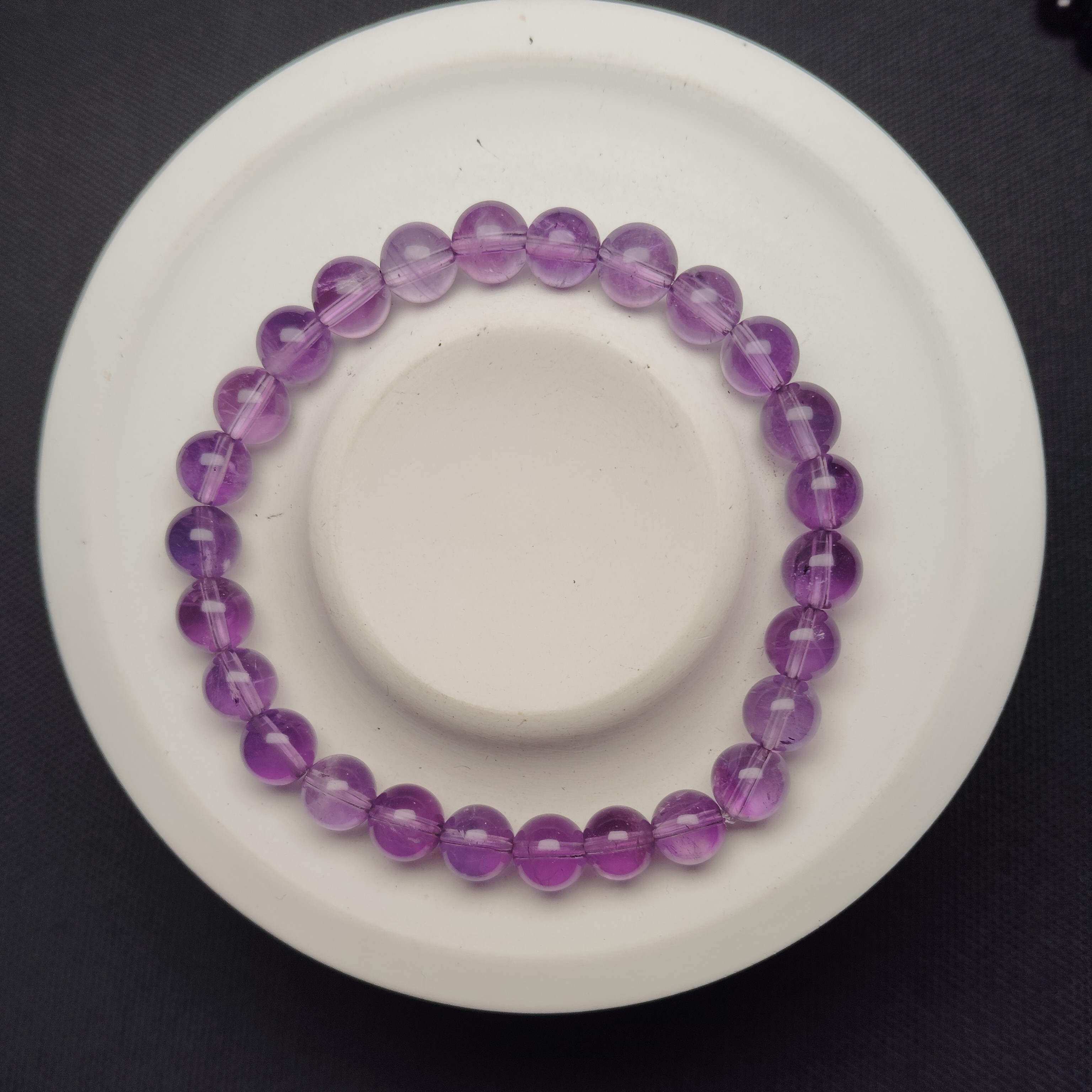 天然7mm巴西紫水晶单圈手串