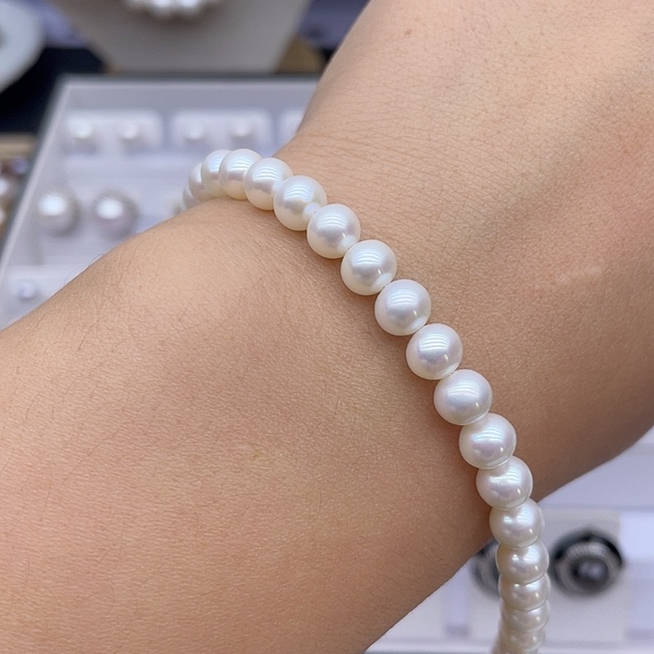 淡水珍珠颈饰银S925镶嵌