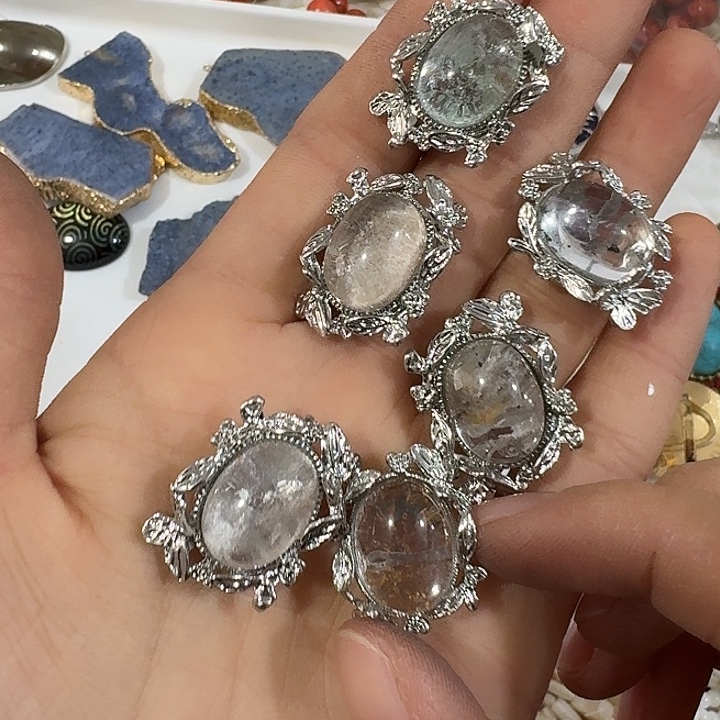玛瑙/玉髓合金珠宝半成品50号2个魔盒