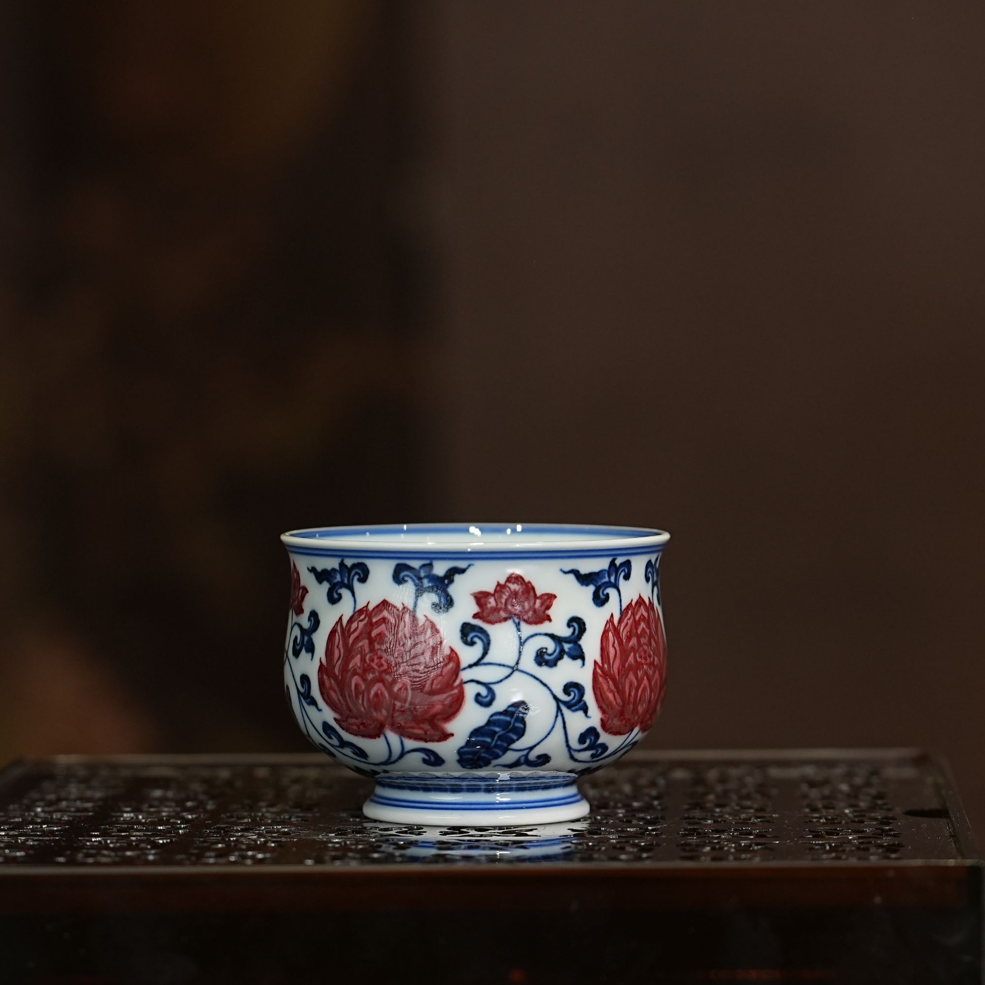 永明尚玩丨缠枝中号布袋杯80ml 景德镇陶瓷