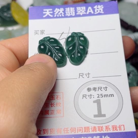 翡翠颈饰未镶嵌叶子