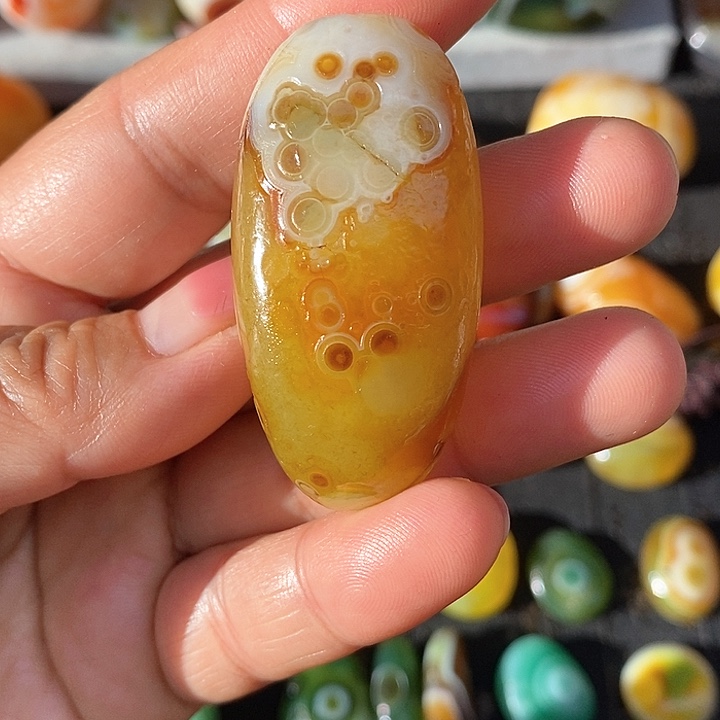 手把件阿拉善眼睛石