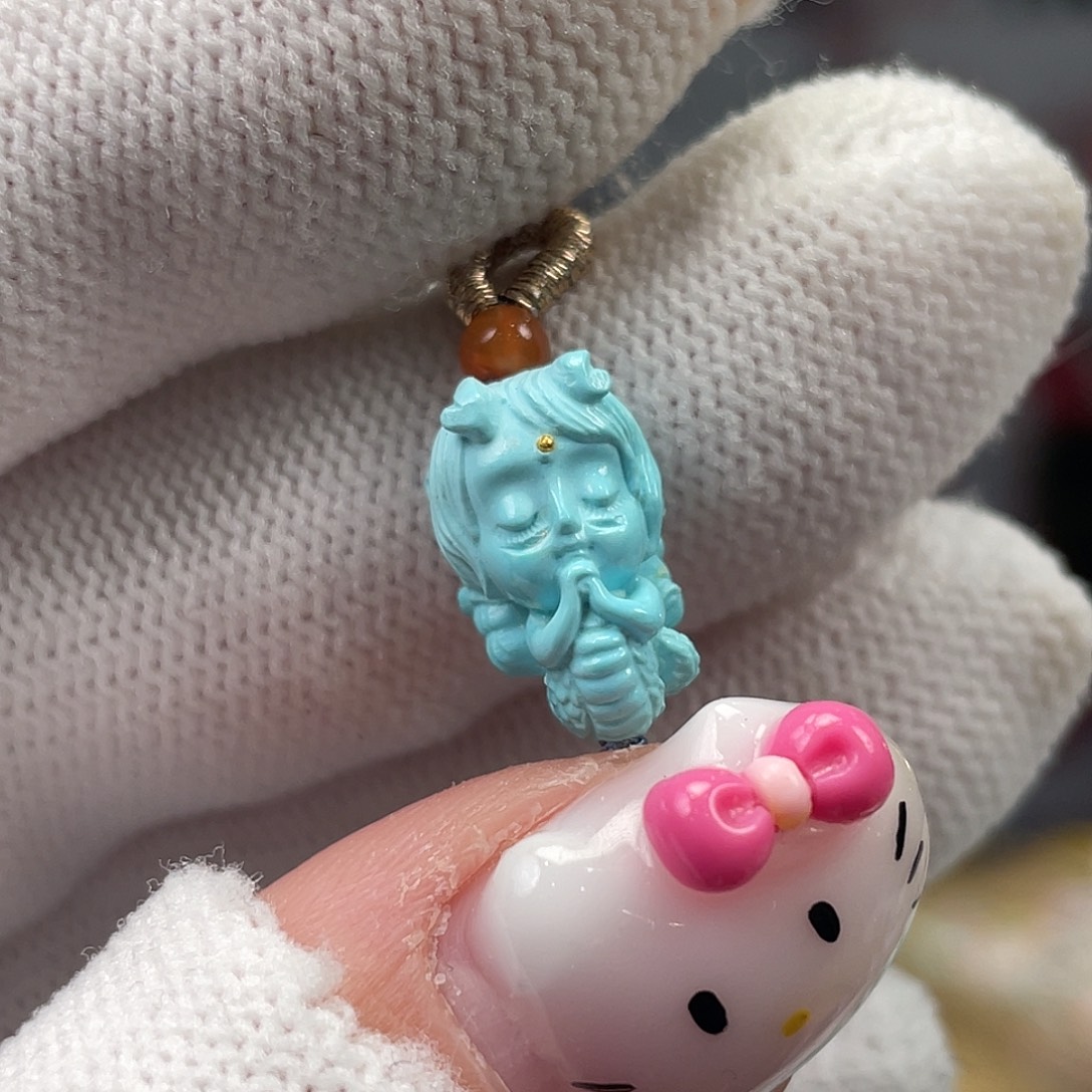 绿松石未镶嵌挂件