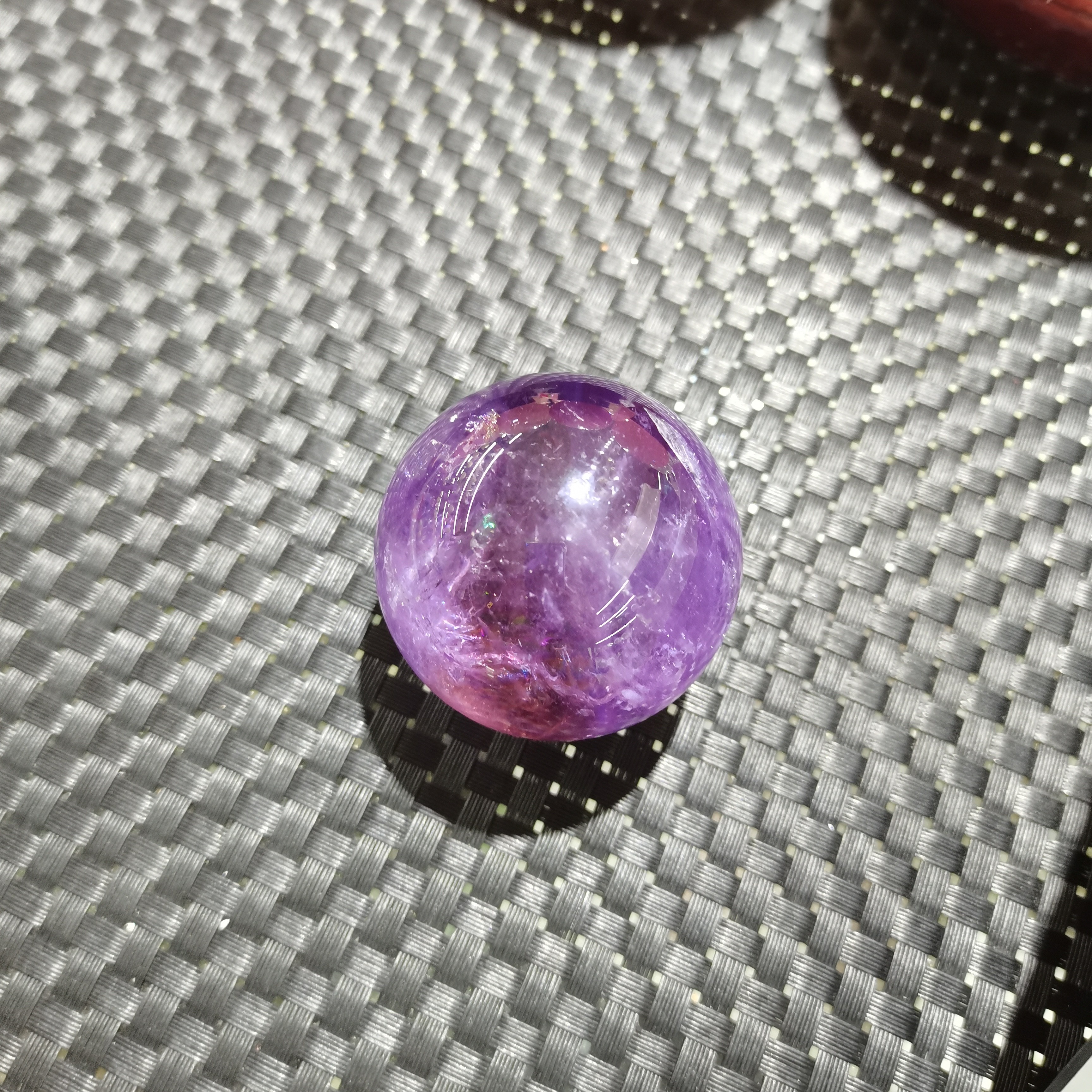 天然巴西紫水晶球摆件适合把玩摆件办公新宠