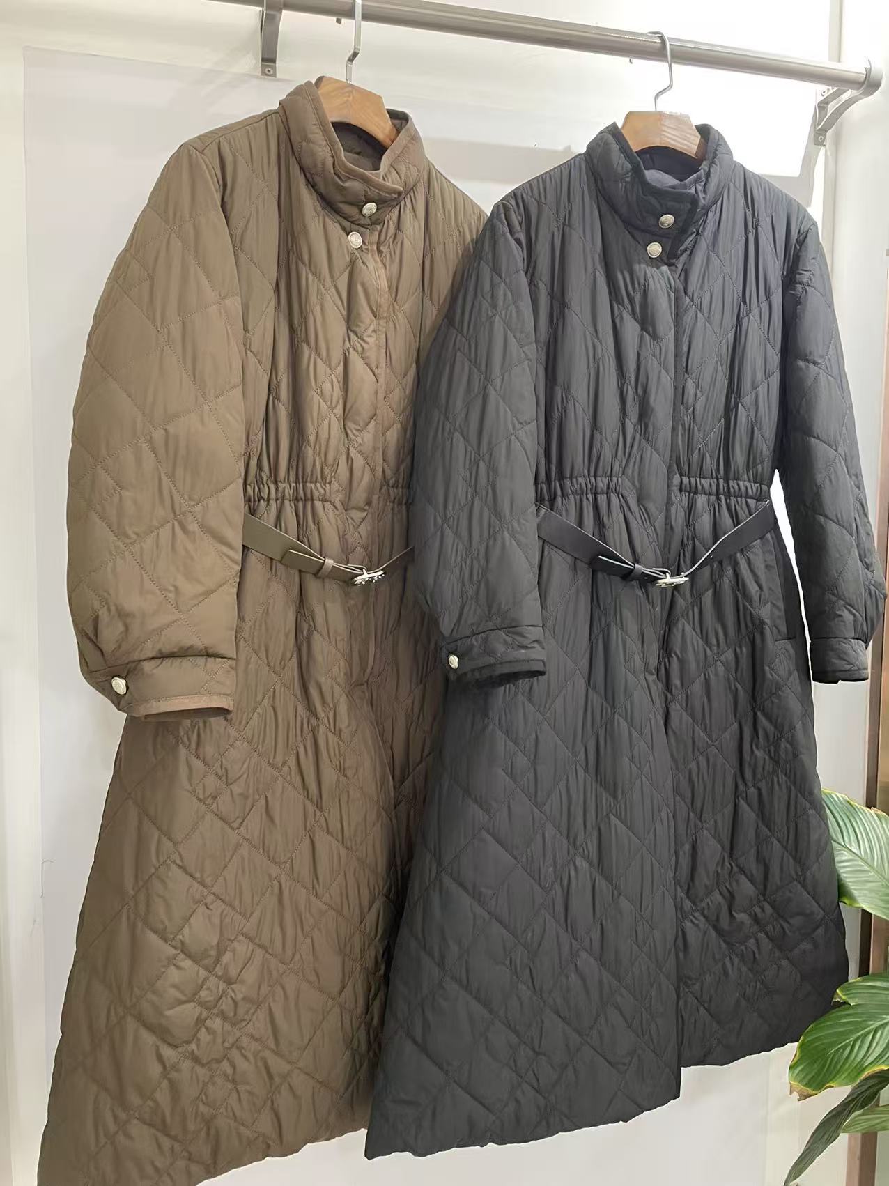 853长款立领复古圆领绗线保暖百搭