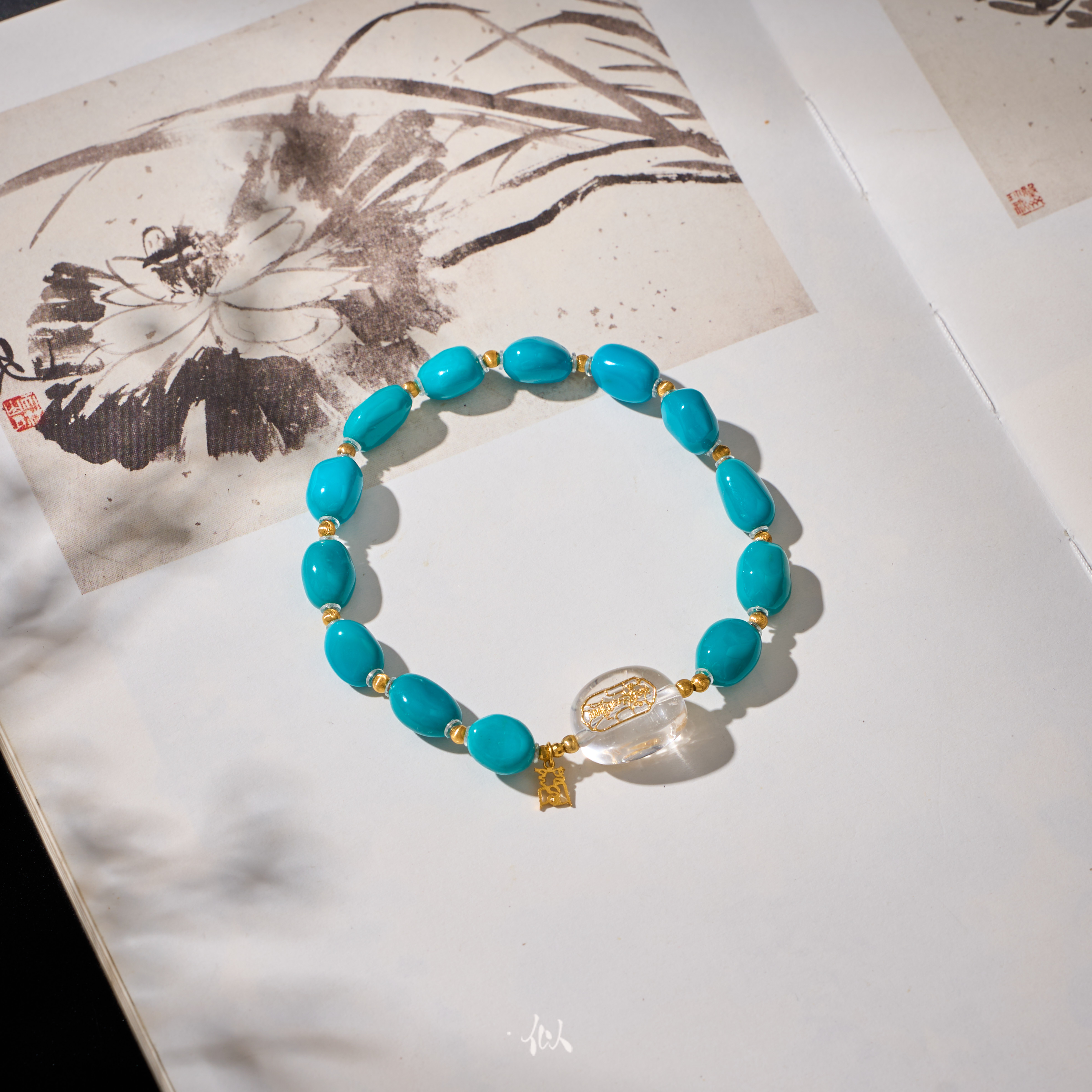 【天青】·似梓珠宝· 18K绿松糖豆手串  多样性发一  XYGD3089516-C