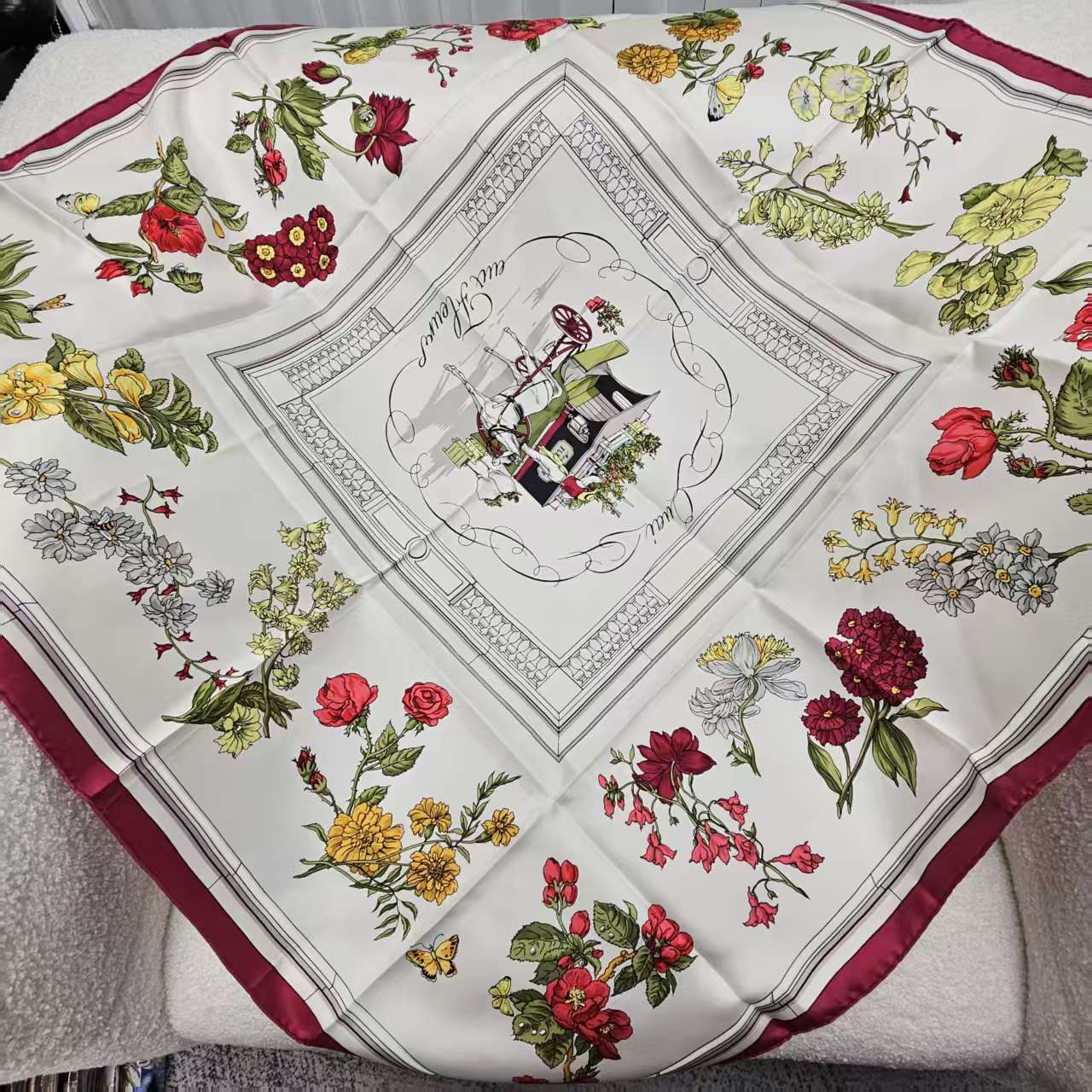 99新 Hermes/爱马仕 海囤J/爱马仕/丝巾中古围巾披肩/fm184827