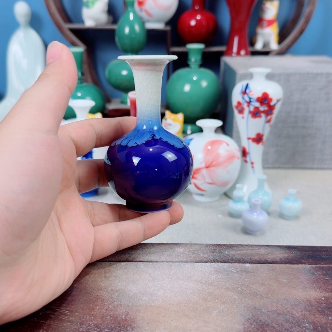 陶瓷手工小花器摆件