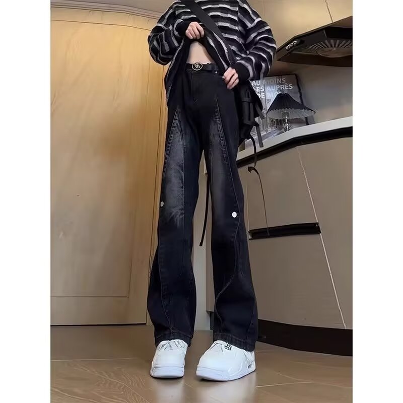 9120牛仔裤2025年情侣装炸街韩版潮流高街潮流ins潮流帅气潮
