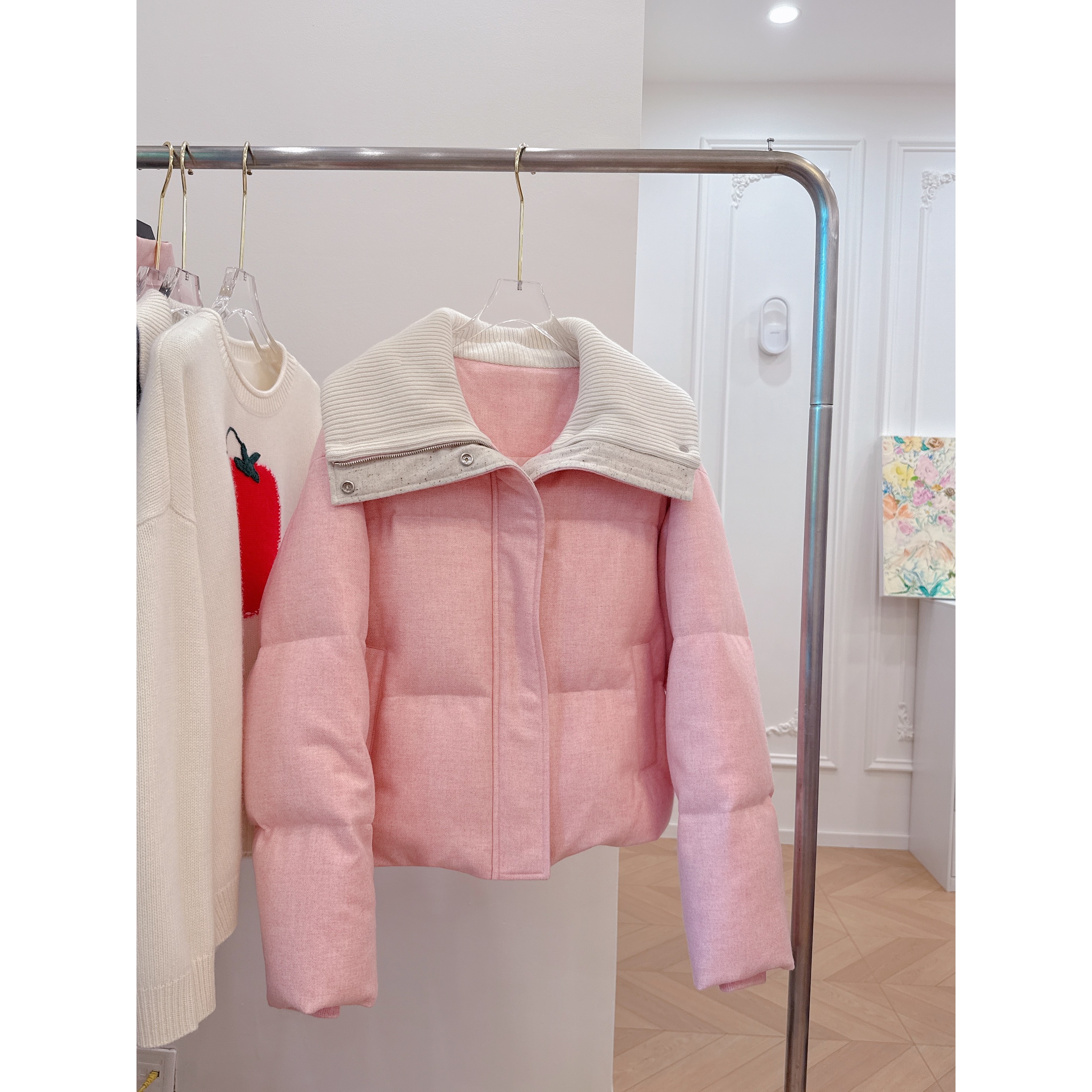 25秋冬新品皖西大白鹅鹅绒服梭织山羊绒鹅绒服羽绒服超保暖