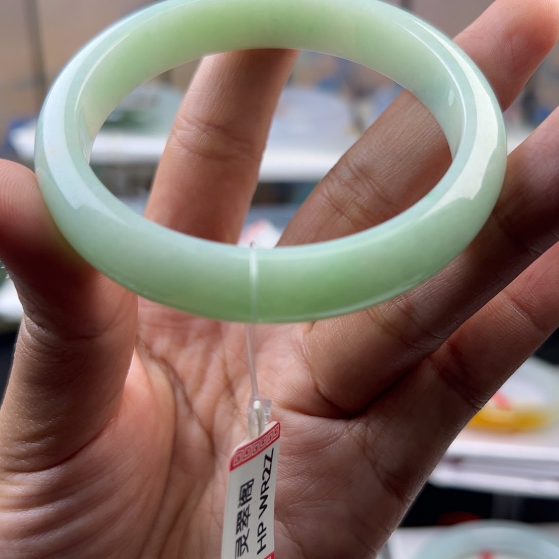 翡翠未镶嵌手镯59正圈5