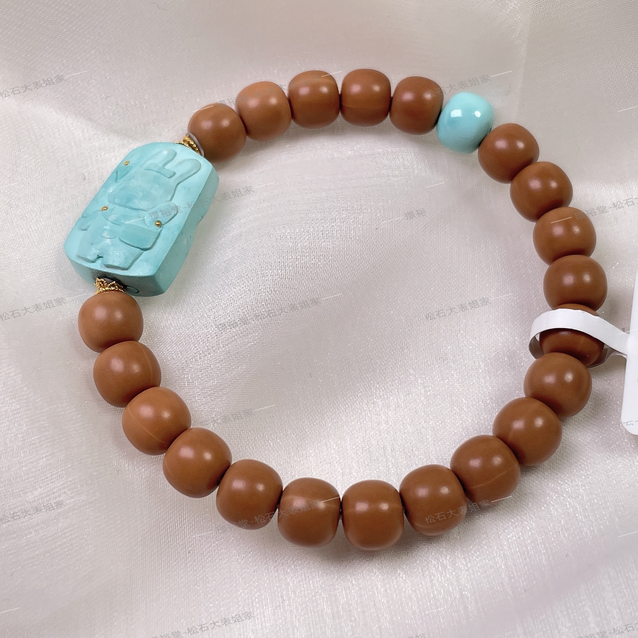 【松石大表姐】绿松石手链18K金文玩多宝手链