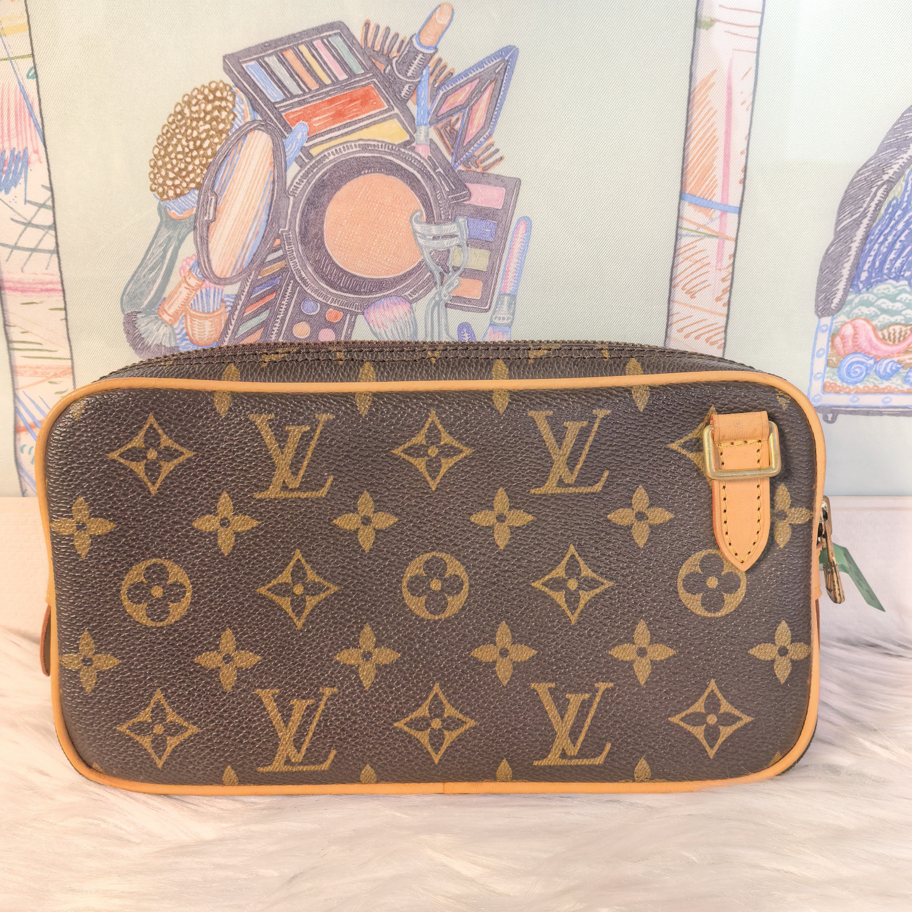 99新 LouisVuitton/路易威登 经典老花相机22单肩包 更换植鞣革