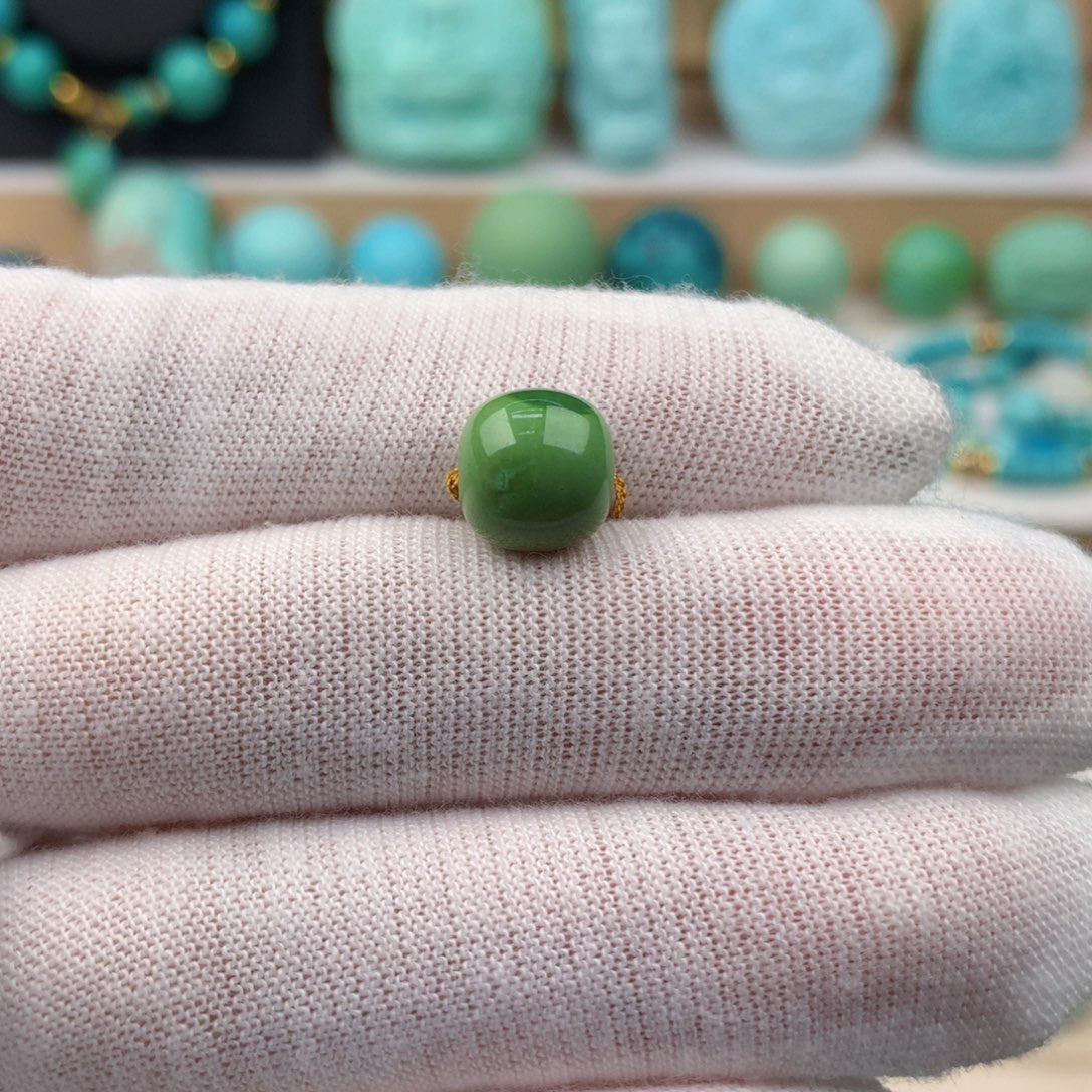 未镶嵌绿松石珠宝奇石9.3mm