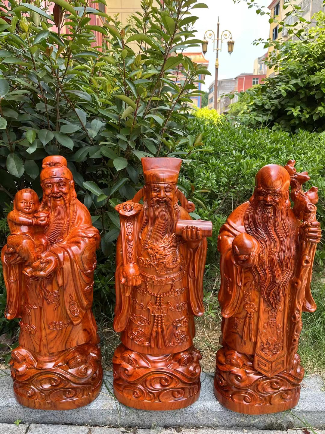 福禄寿摆件工艺品30公分一套