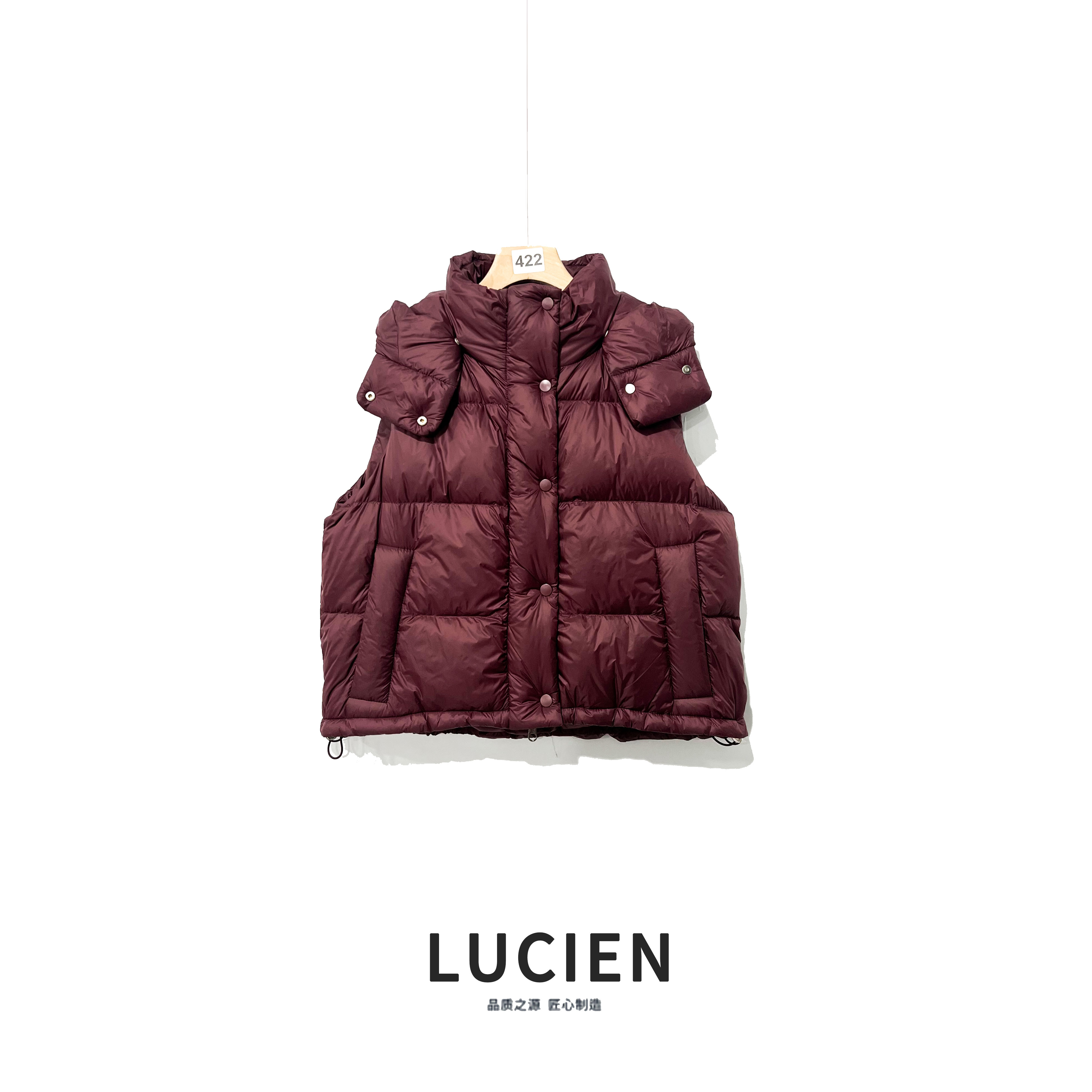 微瑕-瑕疵 /介意勿拍 P760 90白鸭绒休闲连帽 女士短款羽绒服马甲