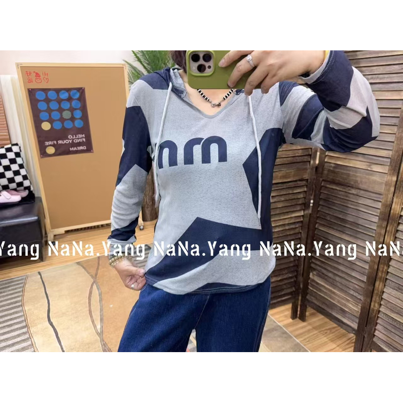 【老钱风松弛感穿搭】百搭大版长袖时尚条纹拼色美式复古防晒衫衣