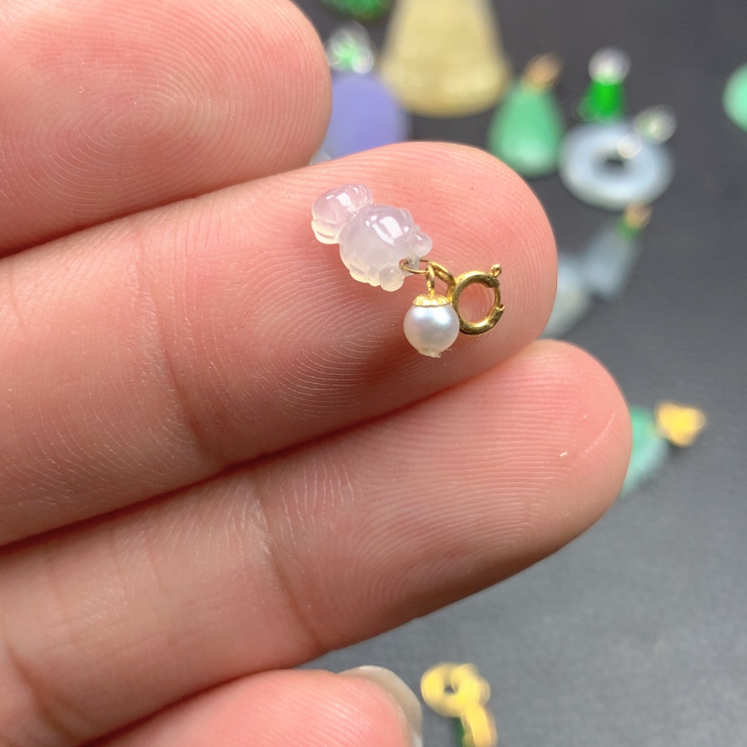 【闪购商品】颈饰18K金镶嵌翡翠翡翠