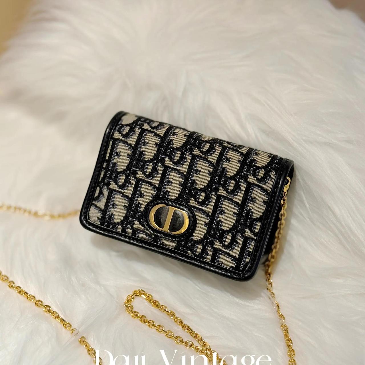 99新 DIOR/迪奥 大吉中古/Dior迪奥老花刺绣蒙田nano斜挎包