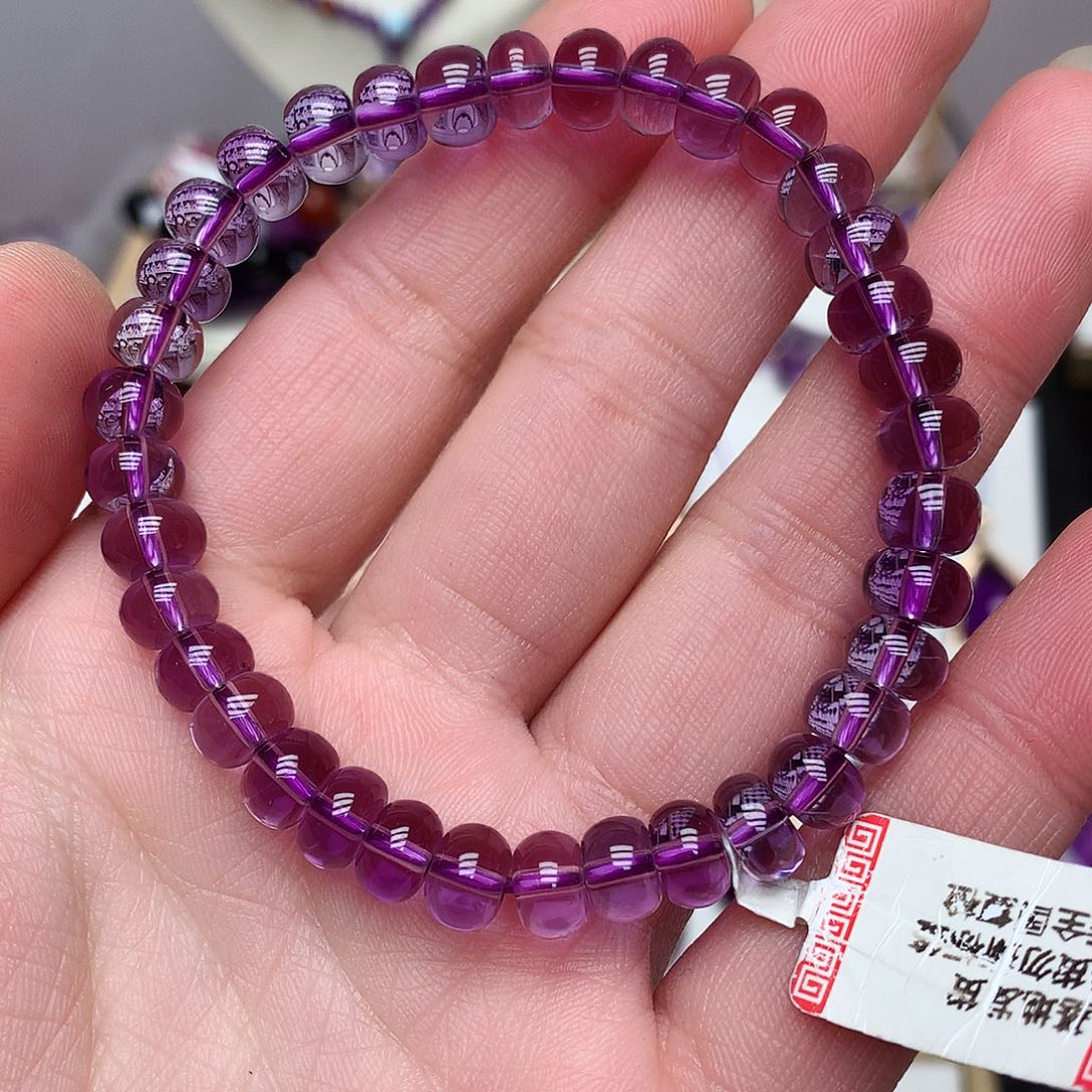 紫晶算盘珠手串未镶嵌
