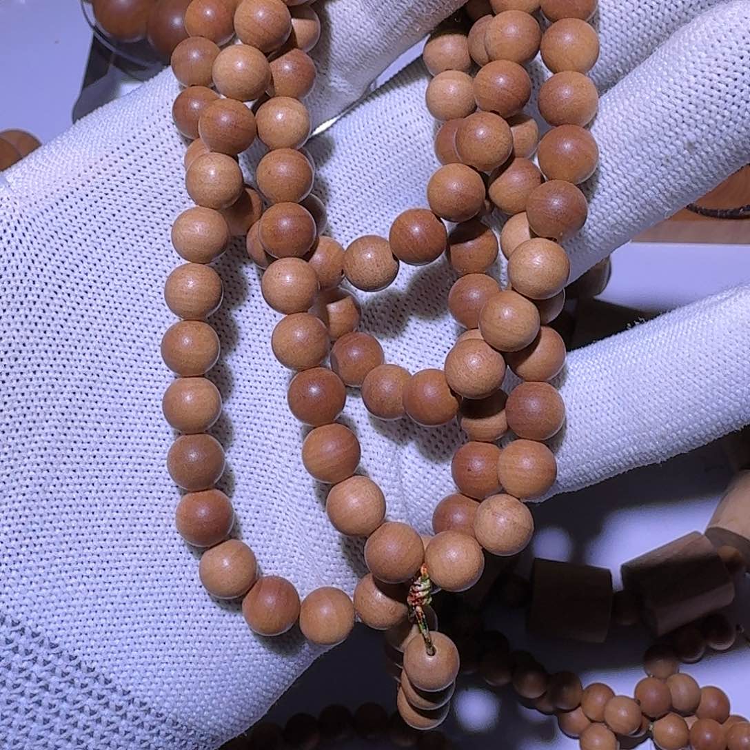 檀香木迈索尔老山檀香0.8×108颗黑肉横纹沉水