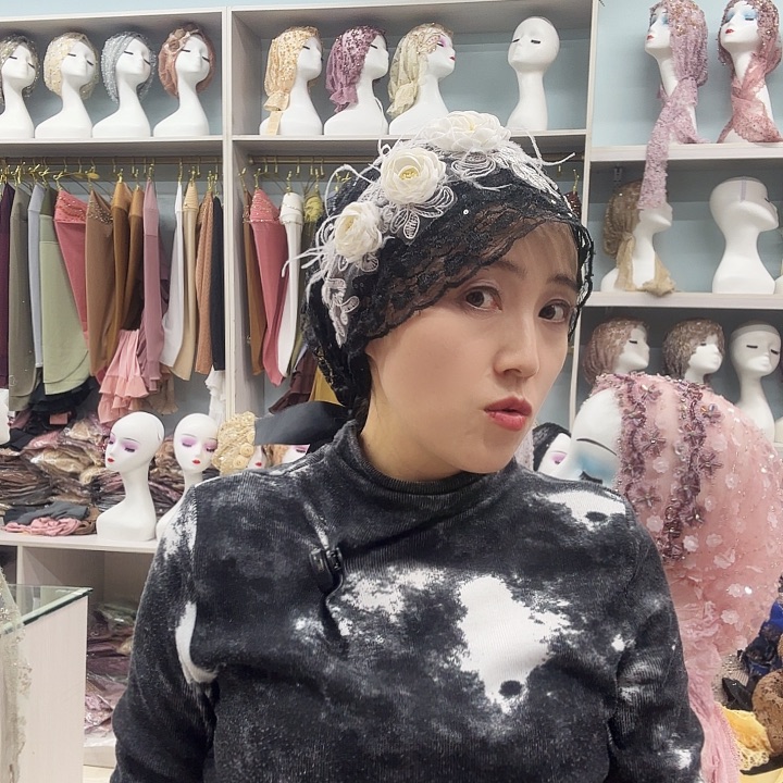 黑色三朵花新款绑带