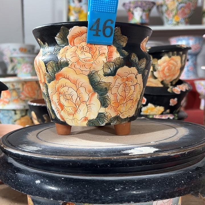 景德镇手绘花盆 满38包邮