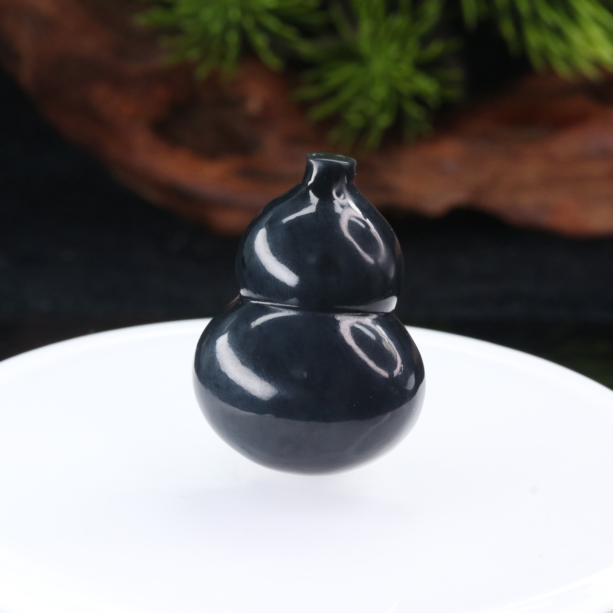 31和田玉青花葫芦/000417上海嘉禾拍卖