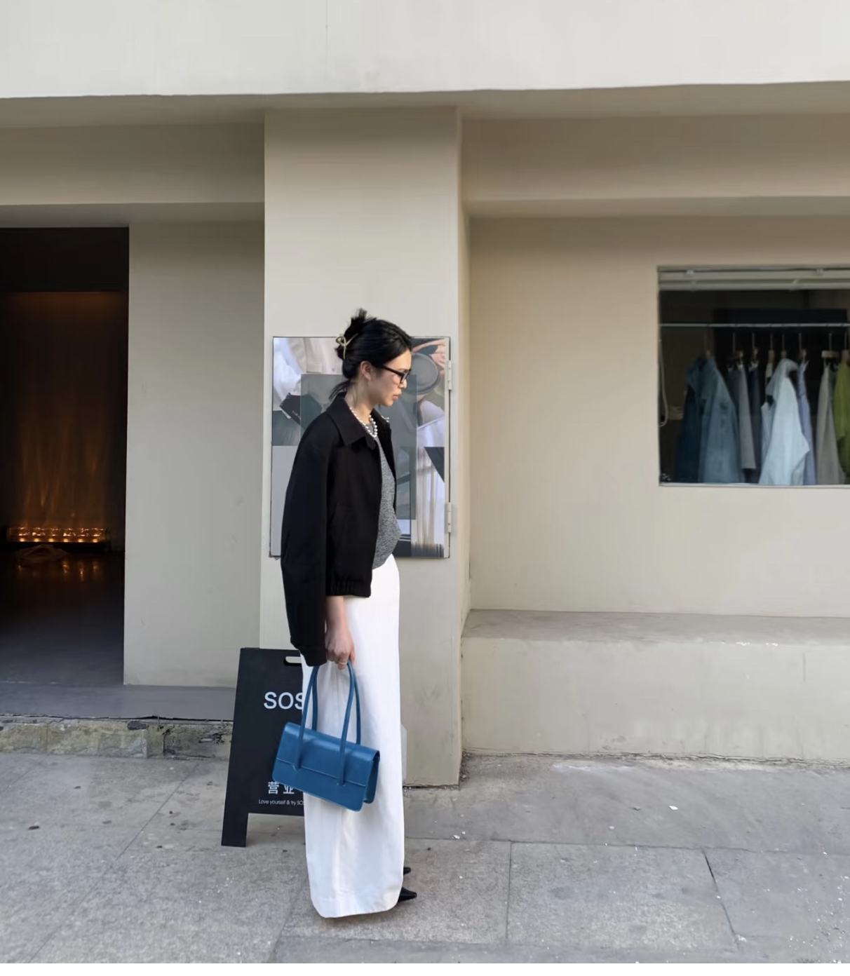 07727  m码裤长101 简约时尚春秋休闲阔腿裤