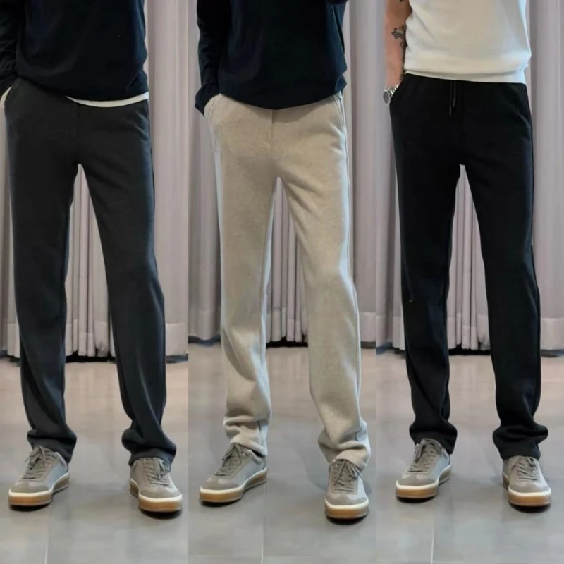 极简老钱风男士秋冬季舒适百搭设计高品质时尚加极简直筒休闲裤男