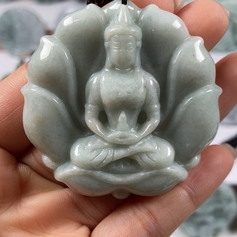 翡翠颈饰未镶嵌观音福利