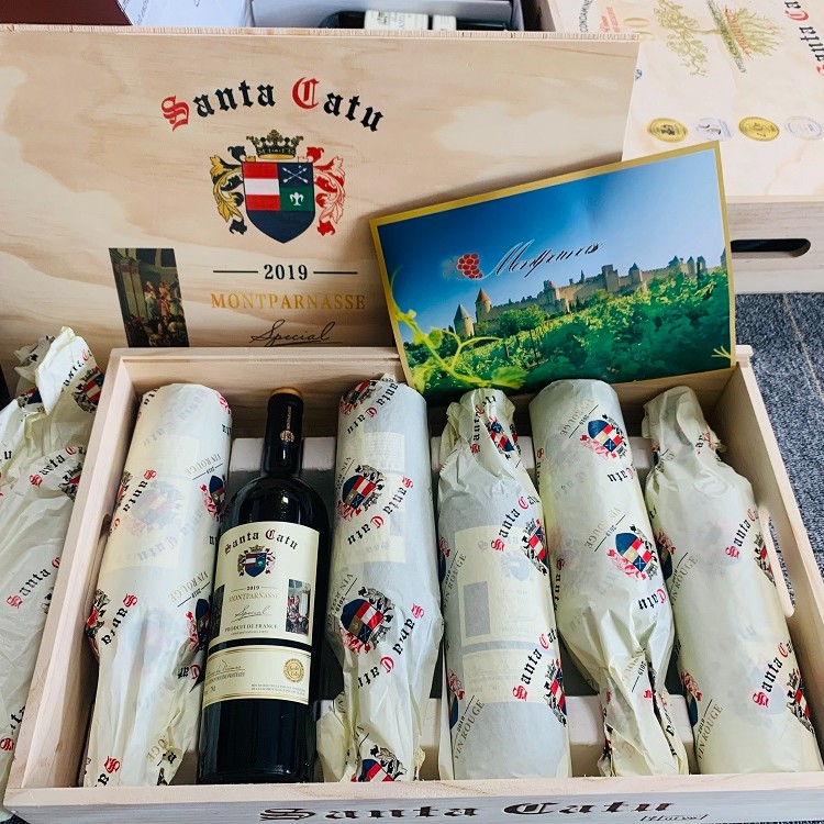【丹总专属】圣卡图-蒙帕纳斯14度干红葡萄酒750ml*6支法国原瓶进口