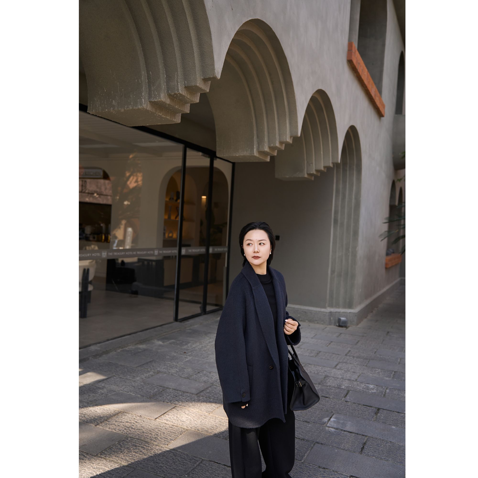 TOFOD 伦敦桥 稀缺100秘鲁Baby羊驼绒 老钱保暖双面呢大衣外套 